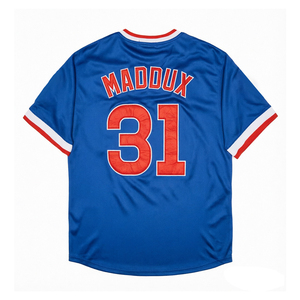 Vintage stijl gebreide honkbalshirts voor heren 10 Ron Santo 14 Ernie Banks 23 Ryne Sandberg 26 Billy Williams 31 Greg Maddux S-3XL - Product Image 6