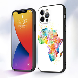 Carte de l'Afrique Couverture Géographie Peinture UV Impression Sublimation Étui pour téléphone portable pour iPhone 11 12 13 14 15 16 Pro Max - Product Image 2