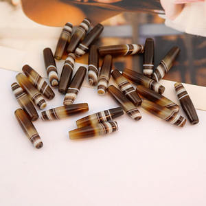 Ab0876 đồ trang sức mala tiêu cự hạt cà phê tự nhiên màu nâu dải sọc mã não Thùng hình bầu dục gạo thùng trống hạt - Product Image 5