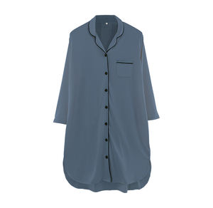 Qualité Polyester Modal Pyjamas Élégant Manches Longues Offre Spéciale Respirant À Séchage Rapide Chemises De Nuit Femmes Printemps Lait Soie Tricoté - Product Image 1