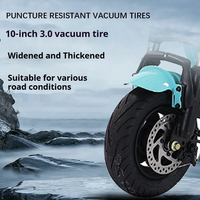 Vélo électrique WindChaser 10 pouces - Batterie au lithium 48V 13-30Ah, moteur sans balais 400W, freins à disque avant/tambour arrière, cadre en acier au carbone, 7 vitesses