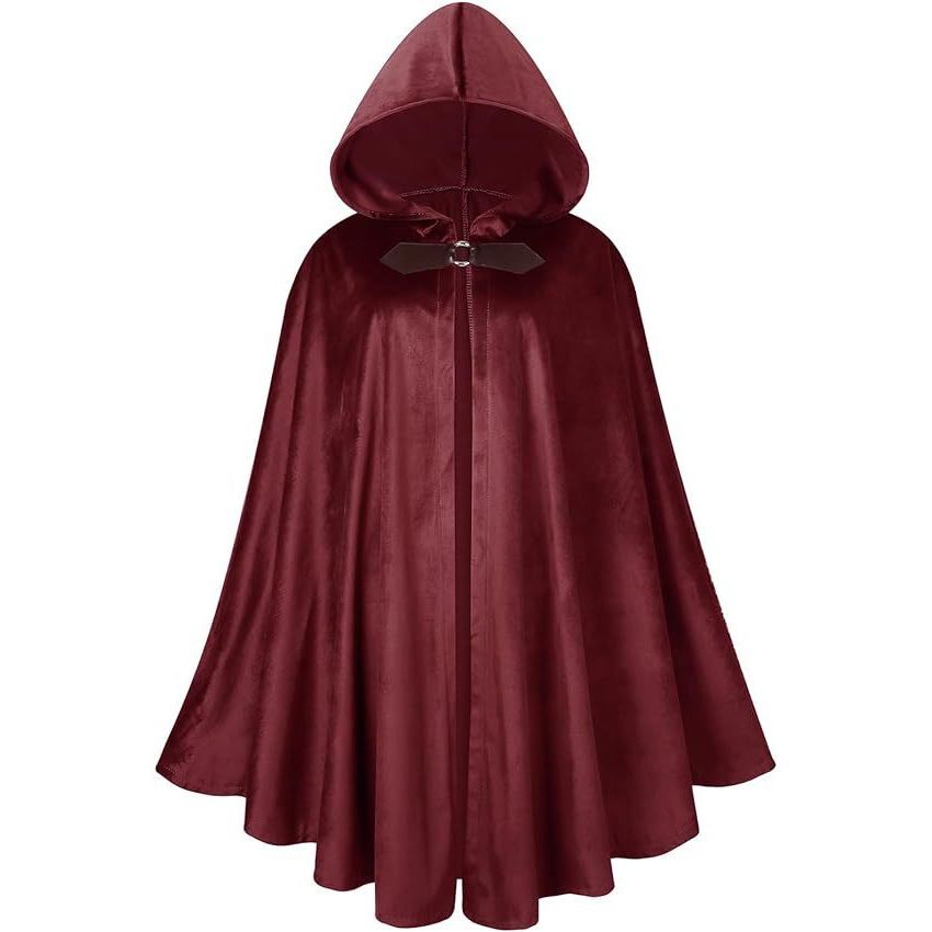 Cape en daim bordeaux