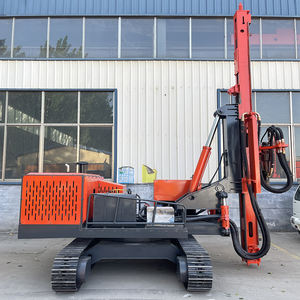 Мобильная дизельная буровая установка для свайного фундамента с двигателем и насосом, 110 амплитуд, для забивки винтовых свай - Product Image 3