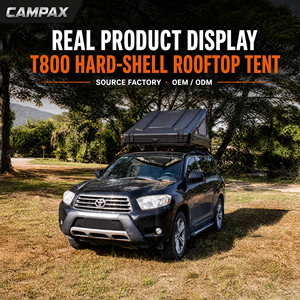 Tenda da Tetto Automatica T800 a Doppio Strato con Guscio Rigido per 2-3 Persone, 4 Stagioni, SUV, Alluminio, Tenda da Tetto Rigida - Product Image 5
