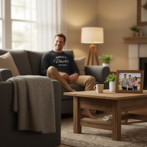 Camiseta de manga larga negra para hombre Promoted To Uncle Est 2026, ropa informal - Product Image 3