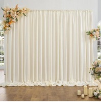 M822 Rideau de fond de scène en soie de lait pour mariage, vente en gros, couleur et taille personnalisables, draperie d'arche pour location de mariage et organisateurs d'événements