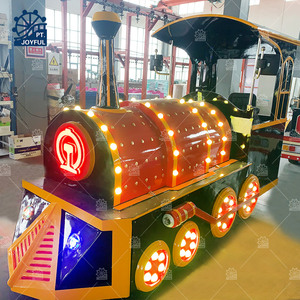 Vintage Carnival Indoor Outdoor Party Train Ride Pequeño tren eléctrico sin rieles para la venta - Product Image 6