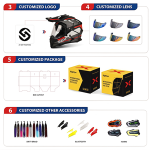 <span class=keywords><strong>Casco</strong></span> da <span class=keywords><strong>Moto</strong></span> Personalizzabile Certificato ECE/DOT/3C per Avventure All'aperto, Premium e Confortevole in ABS/Fibra di <span class=keywords><strong>Carbonio</strong></span> - Product Image 5