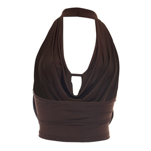 Viviblook D26TP022 Ropa de Verano para Mujer, Top Corto Sexy, Ajustado, de Color Sólido, con Cuello Halter, para Mujer - Product Image 6