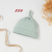 Gorros de Bebé de Algodón Orgánico para Recién Nacidos al por Mayor, Gorros de Bebé Suaves con Nudo
