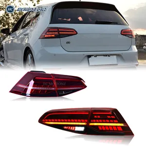 HCMOTIONZ Car Back Lamps Assembly VW MK7.5 2013-2018 Golf 7 7.5 DRL Start up Animation LED Tail Lights for Volkswagen Golf MK7