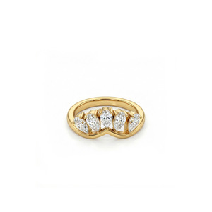 Anillo de Acero Inoxidable con <span class=keywords><strong>Zirconia</strong></span> en Forma de Lágrima, Chapado en Oro de 18K PVD, Resistente al Agua y al Deslustre, Diseño de Alta Gama para Mujer, Venta al Por Mayor YF7015 - Product Image 1
