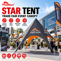 Tonnelle publicitaire FEAMONT Double Peak Star résistante aux UV pour stand d'exposition, entrepreneur en événements, taille personnalisée, OEM