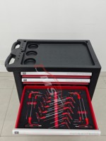 Chariot à outils roulant robuste avec roues, 296 pièces, kit de réparation automobile en acier laminé à froid, certifié CE, garantie 3 ans, 300 kg