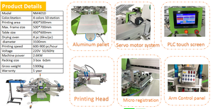 Máquina de Serigrafía Automática para Camisetas de 4 Colores y 10 Estaciones, <span class=keywords><strong>Venta</strong></span> Directa de Fábrica en China - Product Image 4
