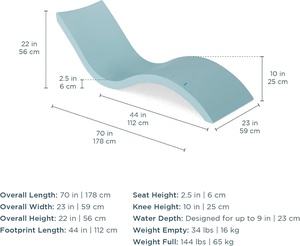 Tumbona Moderna para Piscina con Estantes Superficiales, Compatible con Todos los Tipos de Piscinas, para Tomar el Sol Junto a la Piscina - Product Image 6