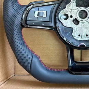 พวงมาลัยสปอร์ตหนังสำหรับ Volkswagen <span class=keywords><strong>Golf</strong></span> 6 MK7 MK6 7 VW Mk7.5 GTI <span class=keywords><strong>Scirocco</strong></span> POLO GTS <span class=keywords><strong>R</strong></span> <span class=keywords><strong>Line</strong></span> Tiguan Passat <span class=keywords><strong>Scirocco</strong></span> - Product Image 5