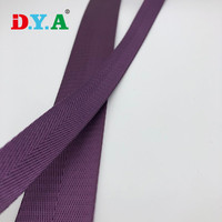 Sangle en polyester sergé de haute qualité, personnalisée, 25 mm de large, violette, haute ténacité, pour bagages, sacs à dos et ceintures