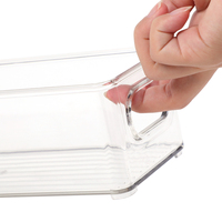 Organisateur de fruits empilable transparent en plastique avec poignées pour la cuisine