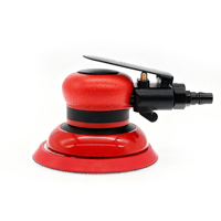 Lijadora Orbital Neumática de Palma de 5 Pulgadas y 15000 RPM para Madera y Metal, Pulidora de Aire para Carrocería de Automóvil, Máquina de Lijado con Gancho y Bucle