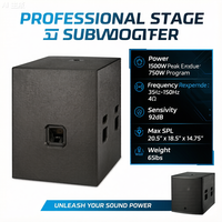 Subwoofer de scène haute puissance 15 pouces (500W RMS / 2000W de crête, poids net 32kg) Haut-parleur passif 8 ohms pour clubs et installations fixes