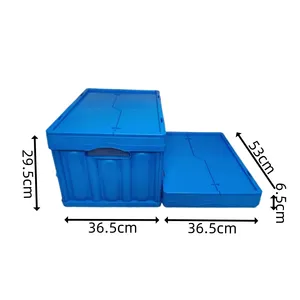QS Hot Sale Factory Production Foldable Crate Plastic Folding Box Stackable Moving Storage Crate Plastic Foldable Crates