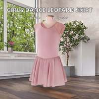 Justaucorps de danse de ballet avec jupes tutu, ensemble de danse jazz, latin, tango, dos nu, yoga, gymnastique, pour enfants et filles, compétition, entraînement, en polyester