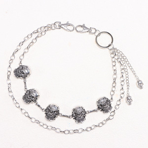 Chaîne de taille Yueli en jean multi-couches style punk, chaîne de corps décontractée en argent tibétain, tendance - Product Image 3
