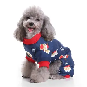 Santa Claus Design Male Dog Pajama Good Quality Christmas Pet Clothing Guangzhou 2020 Dog Clothes