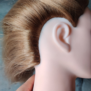 Tête avec cheveux longs Mannequin tête d'entraînement droite avec cheveux épais pratiquer le <span class=keywords><strong>maquillage</strong></span> coiffure Mannequin poupées coiffage - Product Image 5