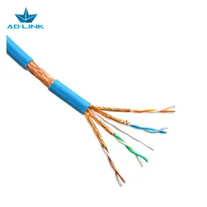 high speed cat 7 cable s/ftp solid stranded network cable 1000ft