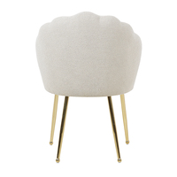 Fauteuil d'appoint de luxe pour salon, style nordique, en tissu, avec pieds en métal doré, idéal pour hôtel