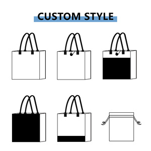 定制标志bolsa de yute工厂批发促销黑森亚麻粗麻布黄麻手提袋带超市购物口袋 - Product Image 4