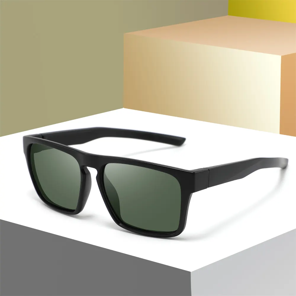Óculos de sol 2024 óculos de sol quadrados masculinos óculos de sol polarizados logotipo personalizado cat.3 uv400