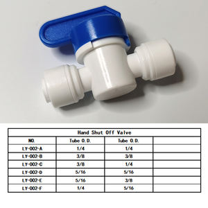 Vanne à bille à arrêt en ligne 1/4 pouce tuyau de tuyau OD utiliser des raccords rapides en plastique pour le système de purification d'eau RODI - Product Image 6