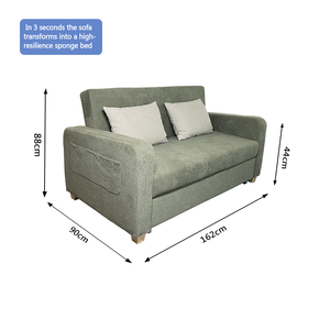 Divano <span class=keywords><strong>Letto</strong></span> Multifunzionale in Tessuto, Stile Moderno e Lussuoso, <span class=keywords><strong>Pouf</strong></span> Retrattile Leggero - Product Image 5