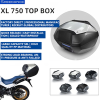 Coffre de moto en PP de grande capacité 50L - Boîte à bagages robuste et durable - Convient aux motos Honda XL750 Transalp