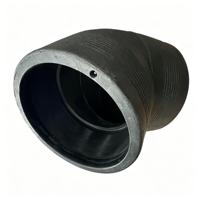 Coude à 45° en PEHD PN25 haute pression, électrosoudé, résistant à la corrosion, dimensions personnalisables, connexion par soudure pour tuyauterie