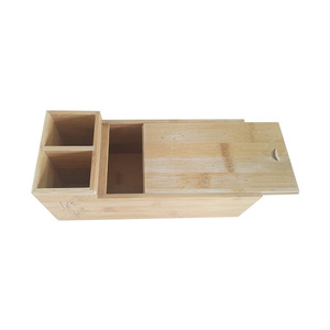 Caja de Té de Bambú Rectangular de 0.6cm de Grosor, Hecha a Mano, para Almacenamiento y Regalos - Product Image 1