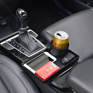Estante de almacenamiento para coche, plato pequeño, portavasos para coche, caja para teléfono, caja de almacenamiento multiusos, estante para bebidas, plato para aperitivos - Product Image 2