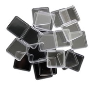 100 pièces Boîte de protection pour pièces commémoratives carrées de 21 à 27 mm, boîte de collection carrée, boîte de rangement pour pièces