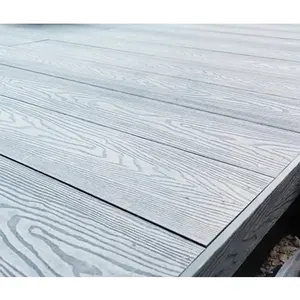复合装饰板欧洲室外露台商用外部木塑装饰板木塑白色地板