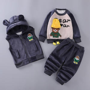 Ventes d'usine ensembles de vêtements imprimés décontractés pour garçons vêtements de maison d'hiver pyjamas pour bébés ensemble de vêtements thermiques pour enfants - Product Image 2