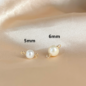 ジュエリーネックレスチャームコネクタ用新スタイル14kゴールド充填<span class=keywords><strong>5mm</strong></span>淡水パールペンダント - Product Image 6