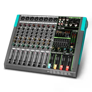 GT2 eingebauter 500 W*2 Leistungsverstärker 8 Kanäle professioneller Digitaler Audio-Mixer mit Verstärkerkonsole für die Studiosbühne