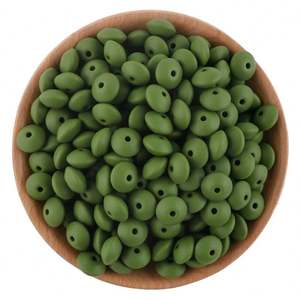 Chaîne de sucette pour bébé personnalisée en gros, perles d'espacement en <span class=keywords><strong>silicone</strong></span> de qualité alimentaire sans BPA de 12 mm - Product Image 1