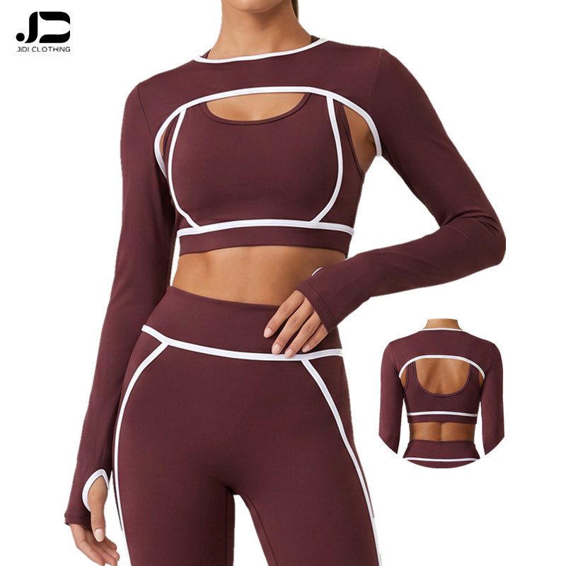 New Style Exterior Design Sport Long Sleeve Top Shawl Yoga T-shirt Naked Sense Exercise Yoga Fitness Clothes Yoga Long Sleeve