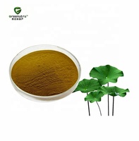 Poudre d'extrait de feuille de lotus 2% Nuciférine, Alcaloïde végétal naturel pour compléments alimentaires, qualité alimentaire en vrac