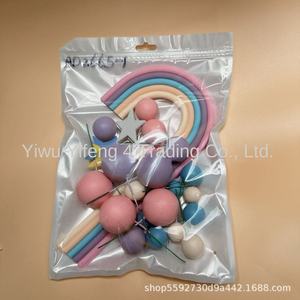 Adornos de Arco de Goma Suave con Diseño de Arcoíris de Dibujos Animados, 21 Piezas, Decoración de Pasteles de Colores, Estilo Cyber, Color Macaron - Product Image 6