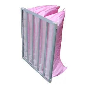 Personalizzazione rosa borsa aria condizionata centrale effetto medio filtro tascabile per le industrie